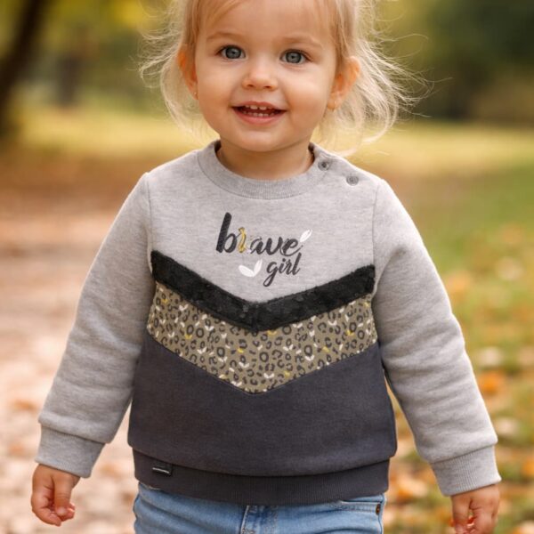 Bluza dla dziewczynki Boboli 221139 kolor kremowy