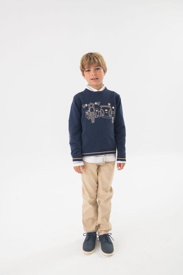 Sweter dla chłopca Boboli 731270 kolor granatowy