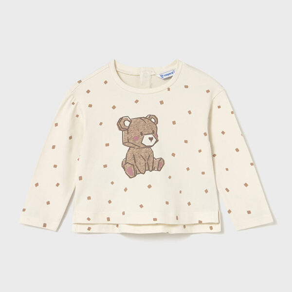 Sweter dla dziewczynki Mayoral 2358 - kolor tapioka - 68-104 cm