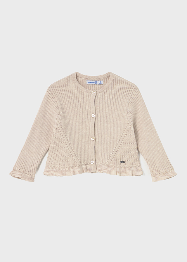 Sweter dla dziewczynki Mayoral 2358 - kolor tapioka - 68-104 cm