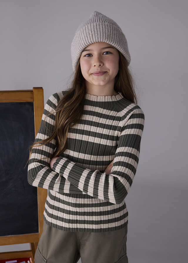 Półgolf dla dziewczynki Mayoral 7015  -kolor zieleń myśliwska - 128-167 cm