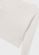 Sweter dla dziewczynki Mayoral 7313 - kolor kremowy - 128-167 cm