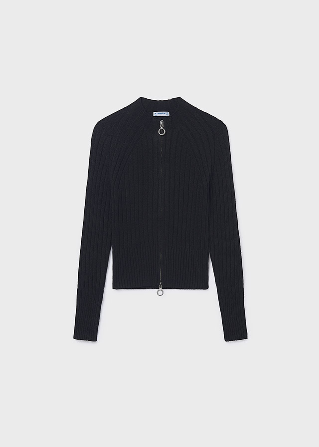 Sweter dla dziewczynki Mayoral 7323 - kolor czarny - 140-162 cm