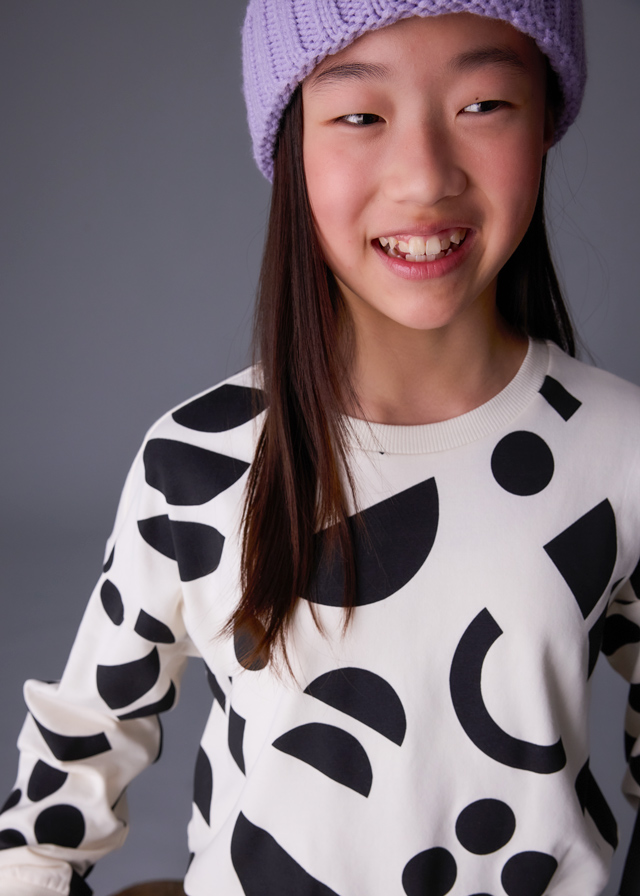 Bluza dla dziewczynki Mayoral 7426 - kolor macchiato - 128-167 cm