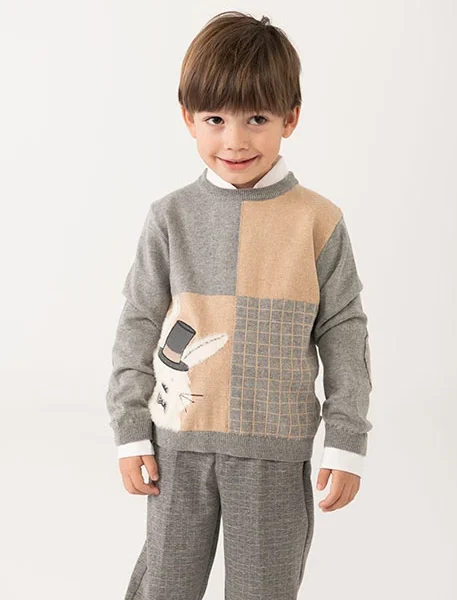 Spodnie dla chłopca Boboli 390248 - kolor niebieski