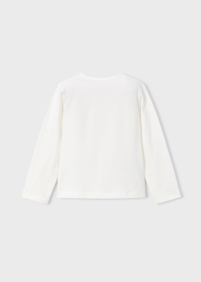 Koszulka z długim rękawem dla dziewczynki Mayoral 4011 – kolor macchiato – kolekcja Mini – 92–140 cm