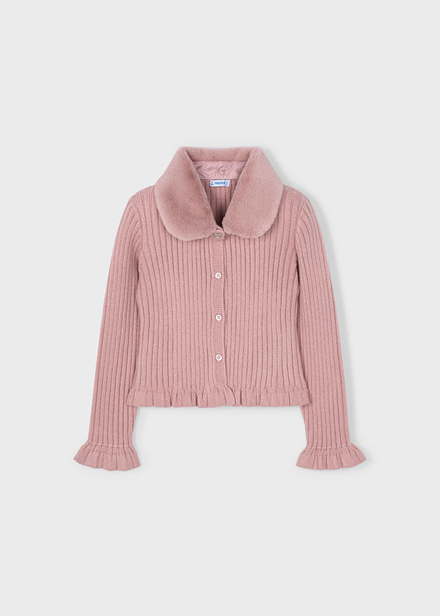 Sweter rozpinany dla dziewczynki Mayoral 4311 - kolor make-up - 92-140 cm