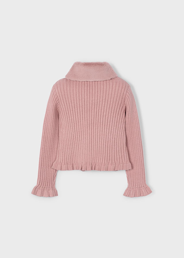 Sweter rozpinany dla dziewczynki Mayoral 4311 - kolor make-up - 92-140 cm