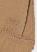 Komplet dla dziewczynki Mayoral 4580 – Camelowa bluza z kapturem i kieszeniami + Spodnie – 92-140 cm