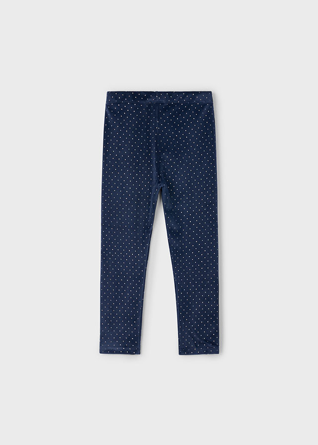Legginsy aksamitne dla dziewczynki Mayoral 4715 – We wzory – kolor granatowy – 92-140 cm