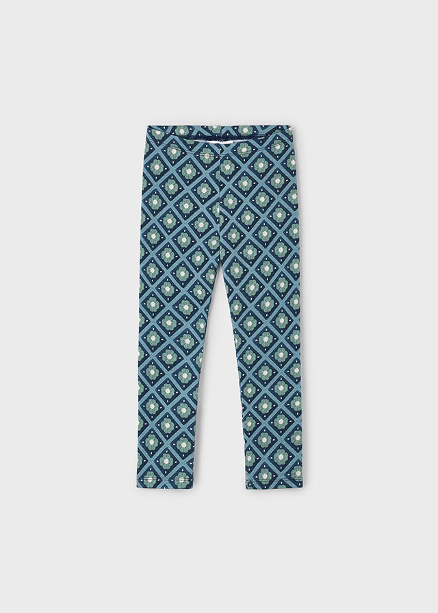Leginsy dla dziewczynki Mayoral 4716 – Dzianina w nadruk – kolor nafta – 92-140 cm