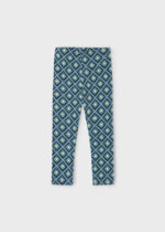 Leginsy dla dziewczynki Mayoral 4716 – Dzianina w nadruk – kolor nafta – 92-140 cm