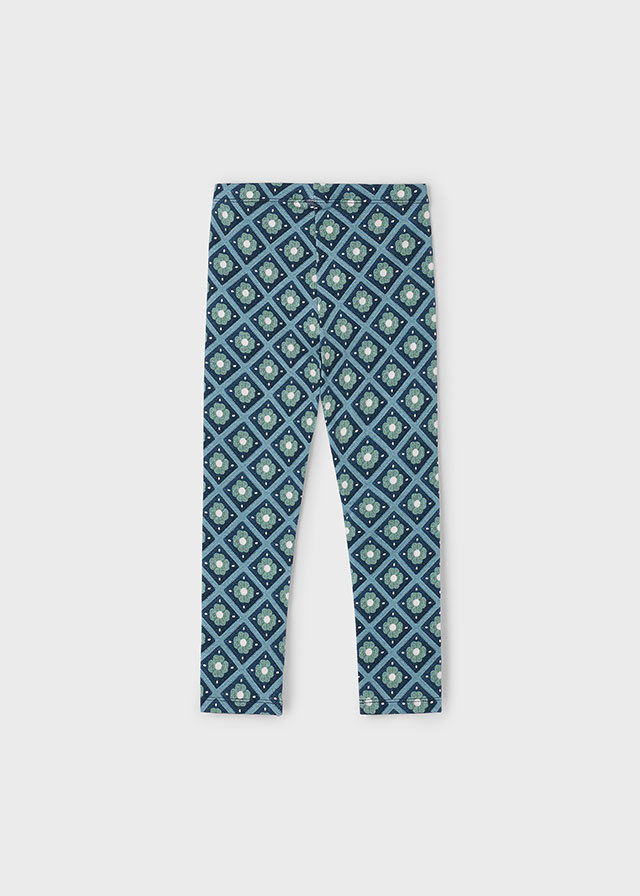 Leginsy dla dziewczynki Mayoral 4716 – Dzianina w nadruk – kolor nafta – 92-140 cm