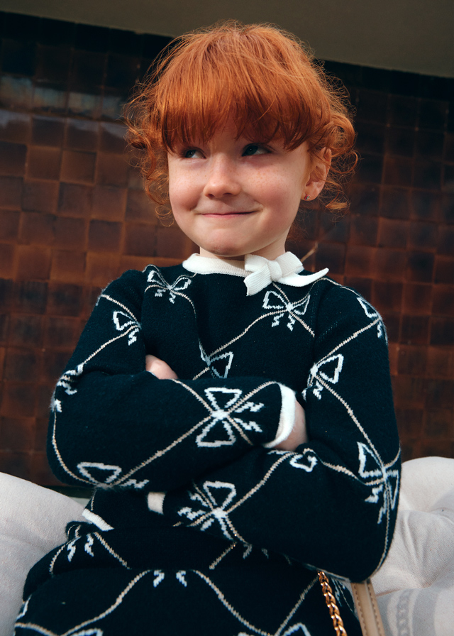 Komplet sweter ze spódnicą dla dziewczynki Mayoral Abel&Lula – czarny – 104-152 cm