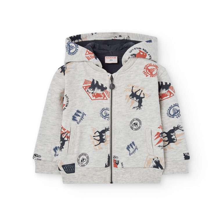 Rozpinana bluza dla chłopca Boboli 312107 – nadruk – 92–140 cm