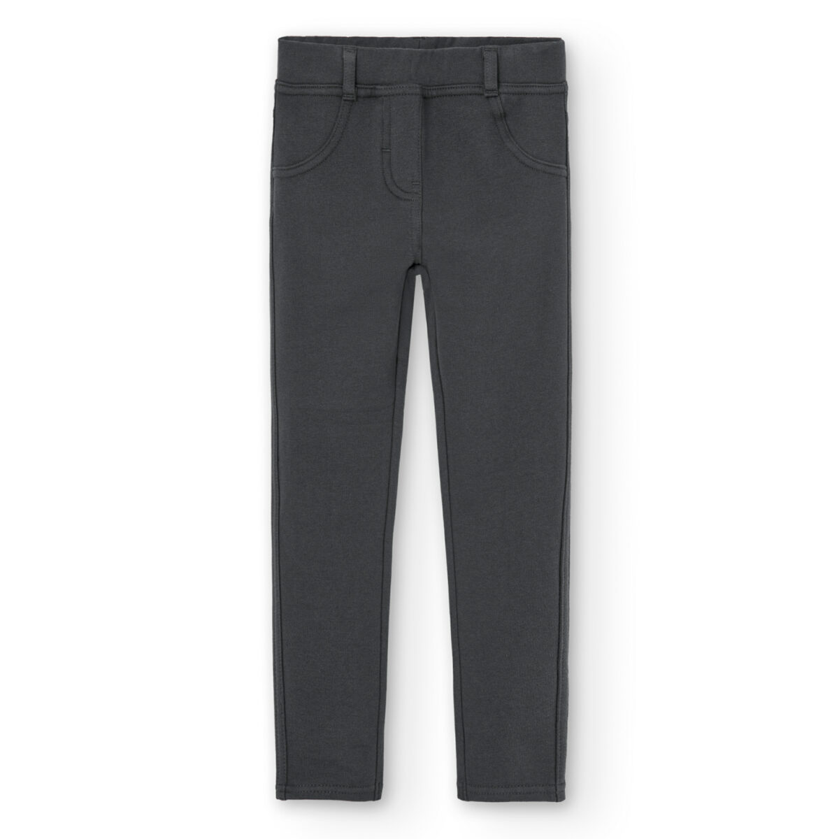 Spodnie dresowe dla dziewczynki Boboli 490047 – antracytowe – 104–152 cm