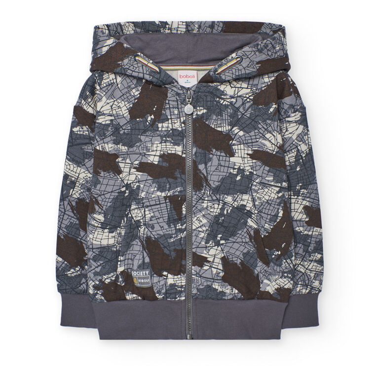 Bluza z kapturem dla chłopca Boboli 512121 – moro – 92–152 cm