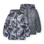 Parka dwustronna dla chłopca Boboli 512200 – moro – 104–152 cm