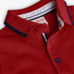 Koszulka polo z długim rękawem dla chłopca Boboli 712112 – bordowa – 92-140 cm