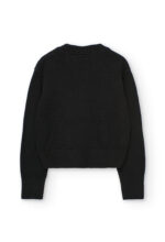 Czarny sweter rozpinany dla dziewczynki Boboli 722359 – z ozdobami – 104–162 cm