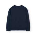 Granatowy sweter dla chłopca Boboli 732204 – w geometryczny wzór – 104–152 cm