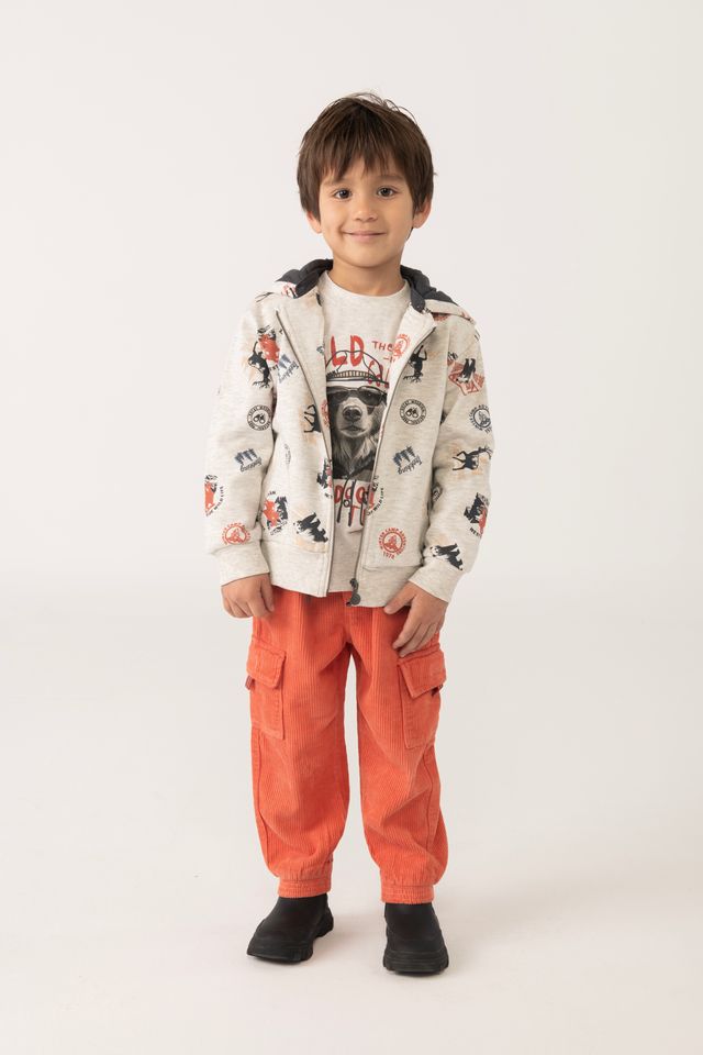 Rozpinana bluza dla chłopca Boboli 312107 – nadruk – 92–140 cm