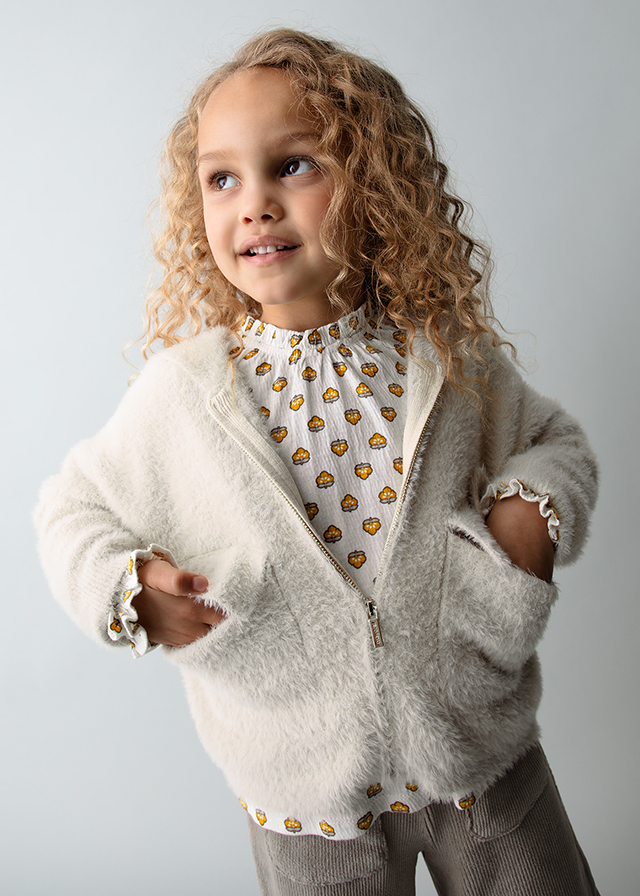 Bluza dla dziewczynki Mayoral 4316 - kolor almond - 92-140 cm
