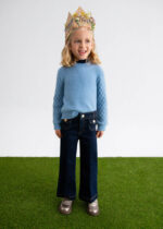 Spodnie jeans dla dziewczynki Mayoral Abel&Lula 5722 – ciemny – 110-140 cm