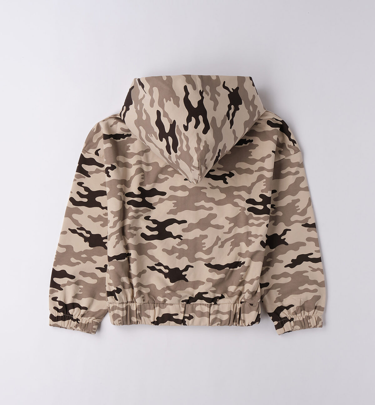 Bluza z kapturem dla dziewczynki iDO 4.F501- kolor brązowo-beżowy - 128-164 cm