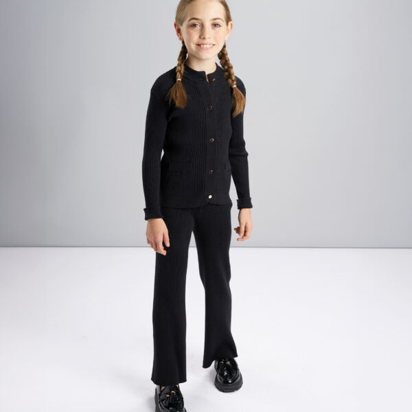 Spodnie jeans dla dziewczynki iDO 4.F537- kolor czarny - 128-164 cm