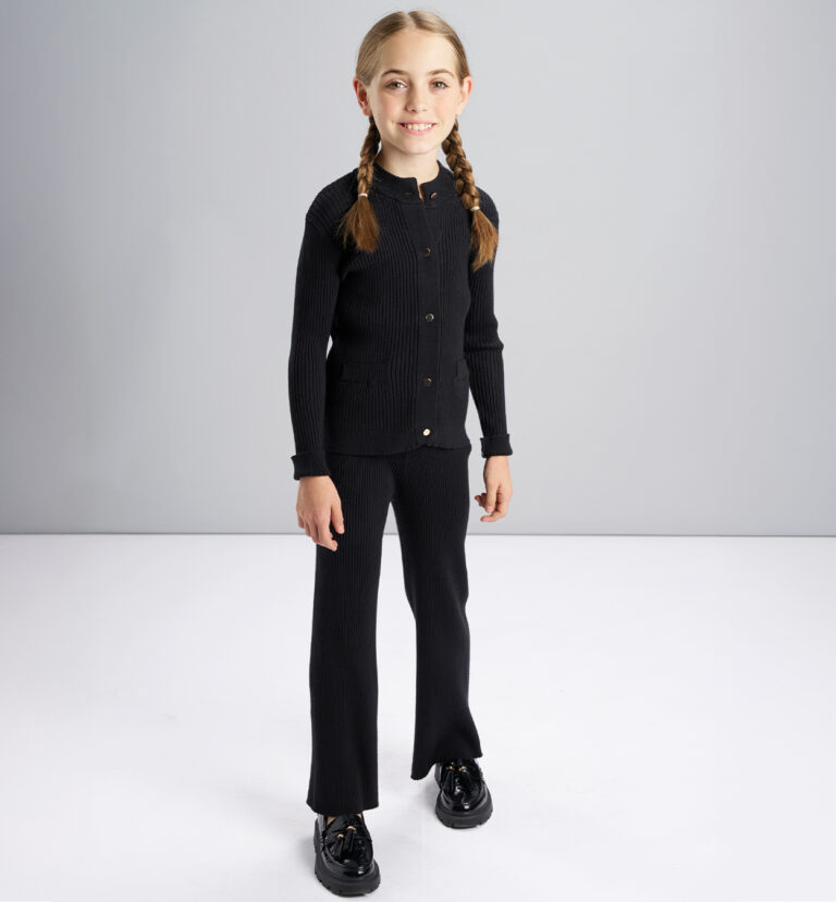 Komplet dla dziewczynki iDO 4.F566- kolor czarny - 140-164 cm