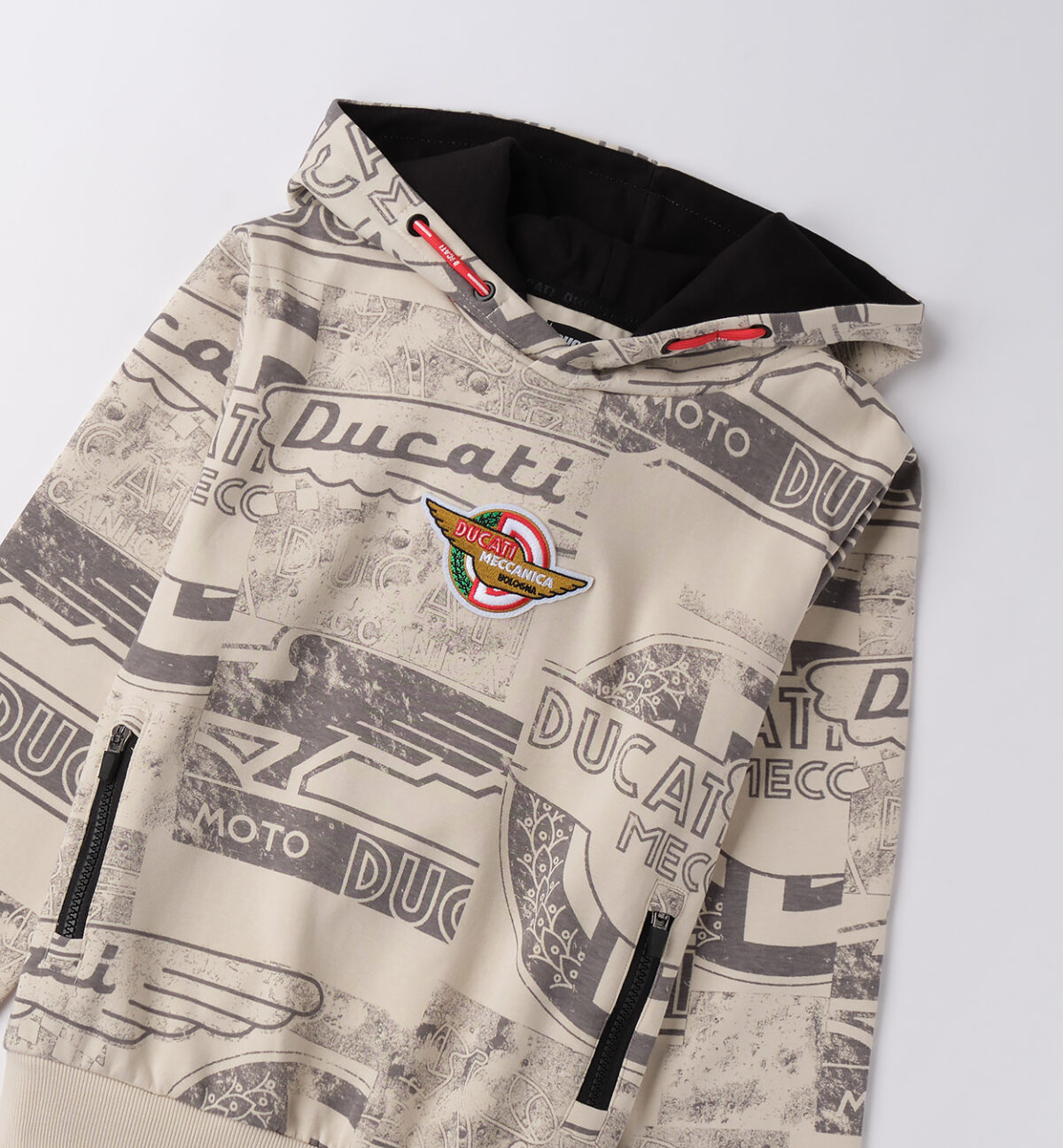 Bluza dla chłopca Ducati G.F621- kremowo-czarna - 128-170 cm