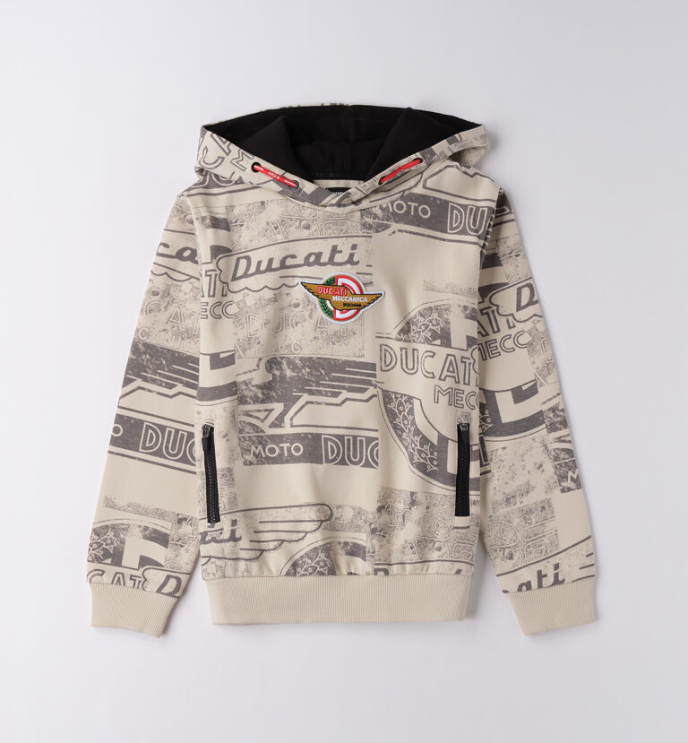 Bluza dla chłopca Ducati G.F621- kremowo-czarna - 128-170 cm