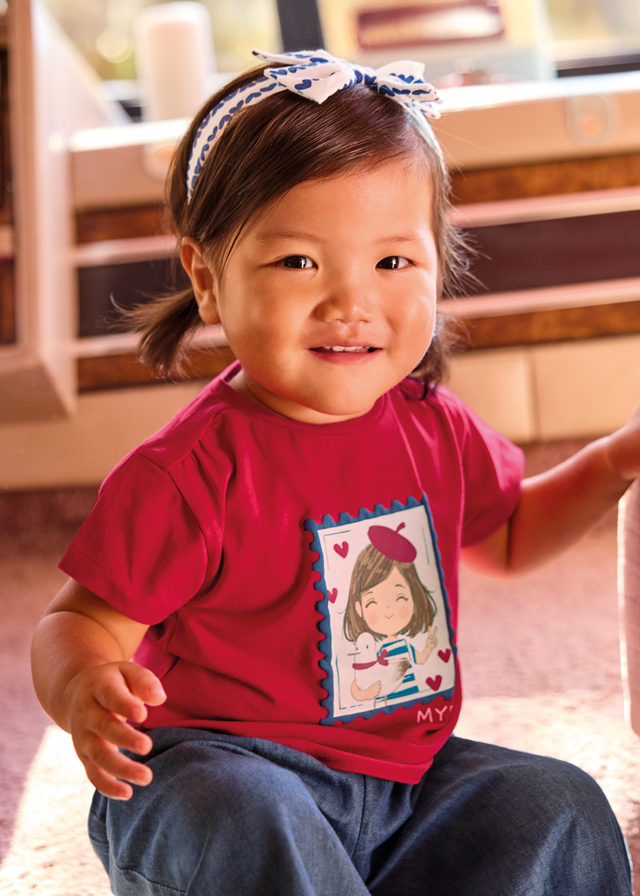 Koszulka k/r z opaską dla dziewczynki Mayoral - 1081