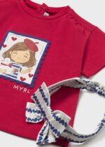 Koszulka k/r z opaską dla dziewczynki Mayoral - 1081