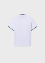 Biała koszulka polo chłopięca z kołnierzykiem stójką Offside Mayoral – 6163