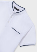 Biała koszulka polo chłopięca z kołnierzykiem stójką Offside Mayoral – 6163