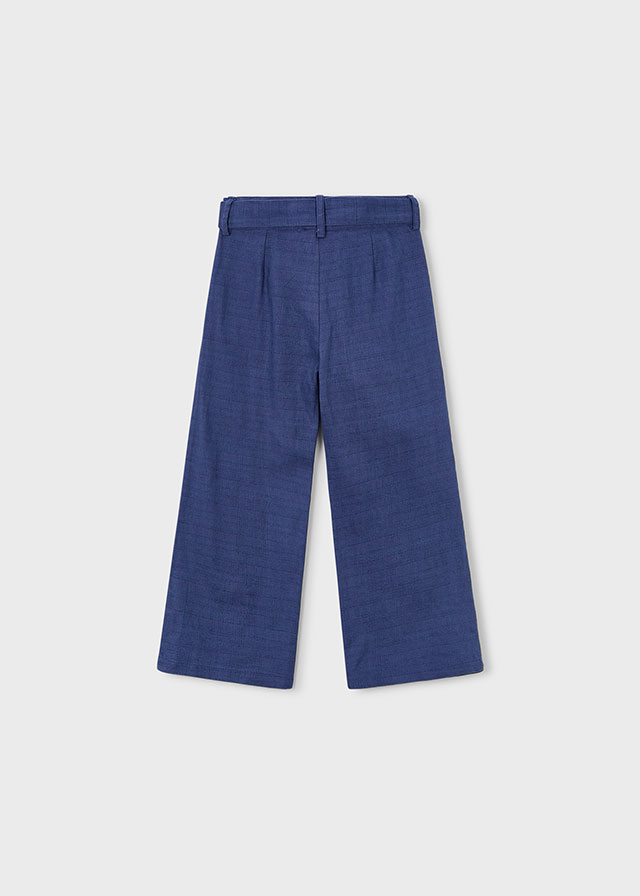 Spodnie długie z haftem len dla dziewczynki Mayoral - 3585