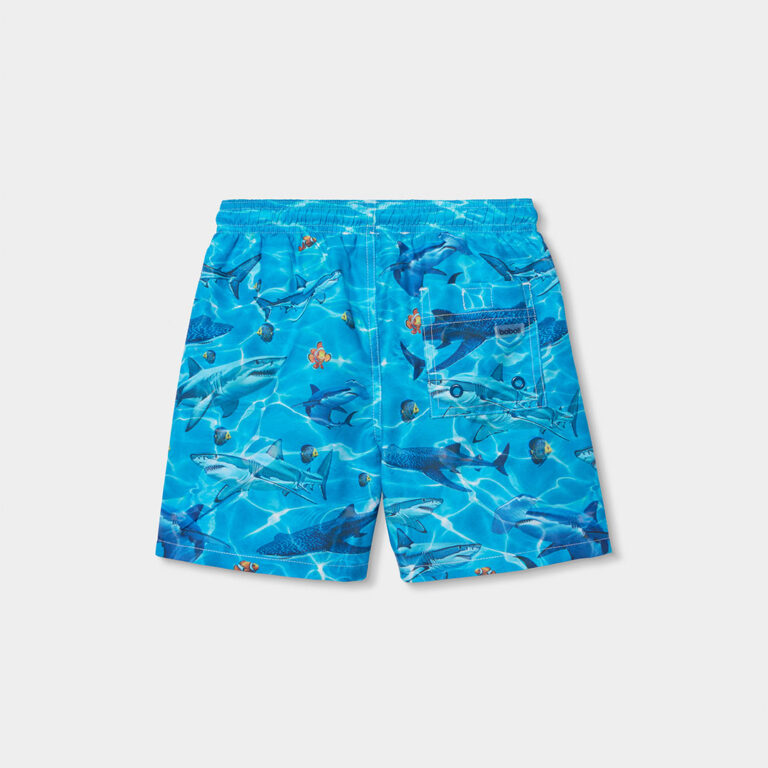 Niebieskie kąpielówki w rekiny drapieżniki Boboli - 613189