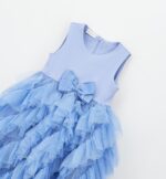 Sukienka wizytowa z tiulowymi falbanami i kokardą Sarabanda - 0G246