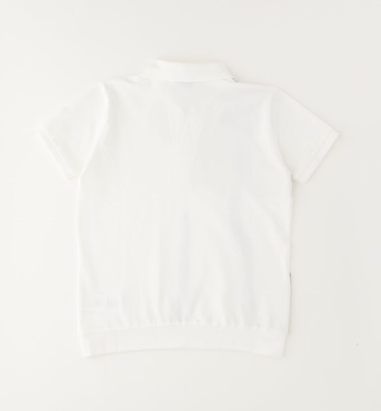 Biała koszulka polo z krótkim rękawem Sarabanda - 0G635