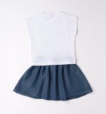 Komplet z koszulką z pieskiem i spódniczką z lyocellu iDO 4G307