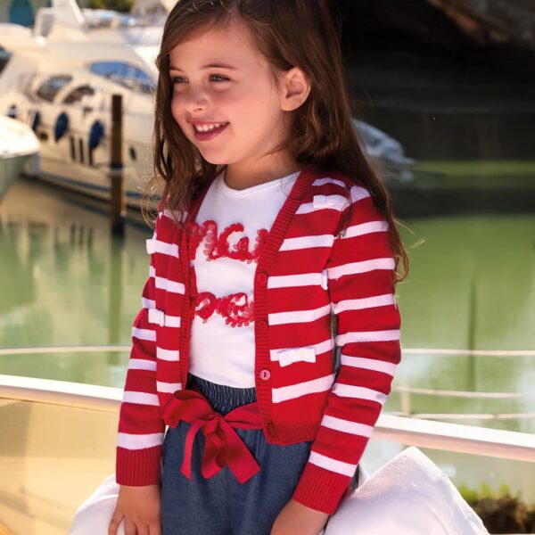 Różowy dres dziewczęcy z bluzą na zamek i zdobieniem z cyrkonii iDO 4G304