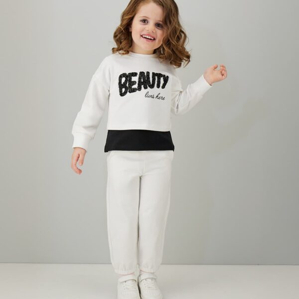 Komplet z koszulką z pieskiem i spódniczką z lyocellu iDO 4G307