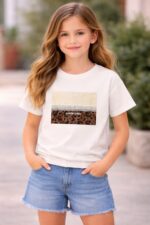 Krótka koszulka dziewczęca crop top iDO - 4G833