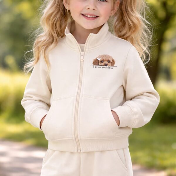 Biała koszulka z pieskiem w słuchawkach iDO - 4G831.G2