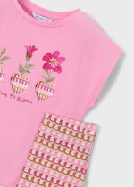 Różowy komplet koszulka i legginsy dzwony Mayoral Mini - 3728