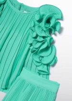 Plisowany komplet ze spodniami aqua Abel & Lula - 5285