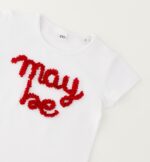 Biała koszulka z czerwonym napisem iDO - 4G354