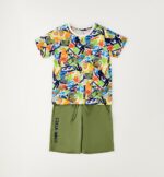 Kolorowy komplet z t-shirtem i szortami iDO - 4G441